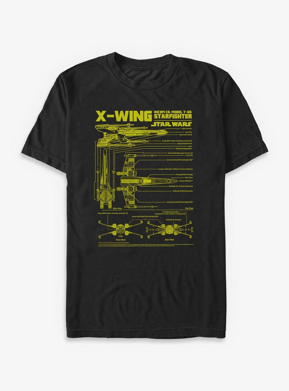 space adventure X-Wing Schematics T-Shirt