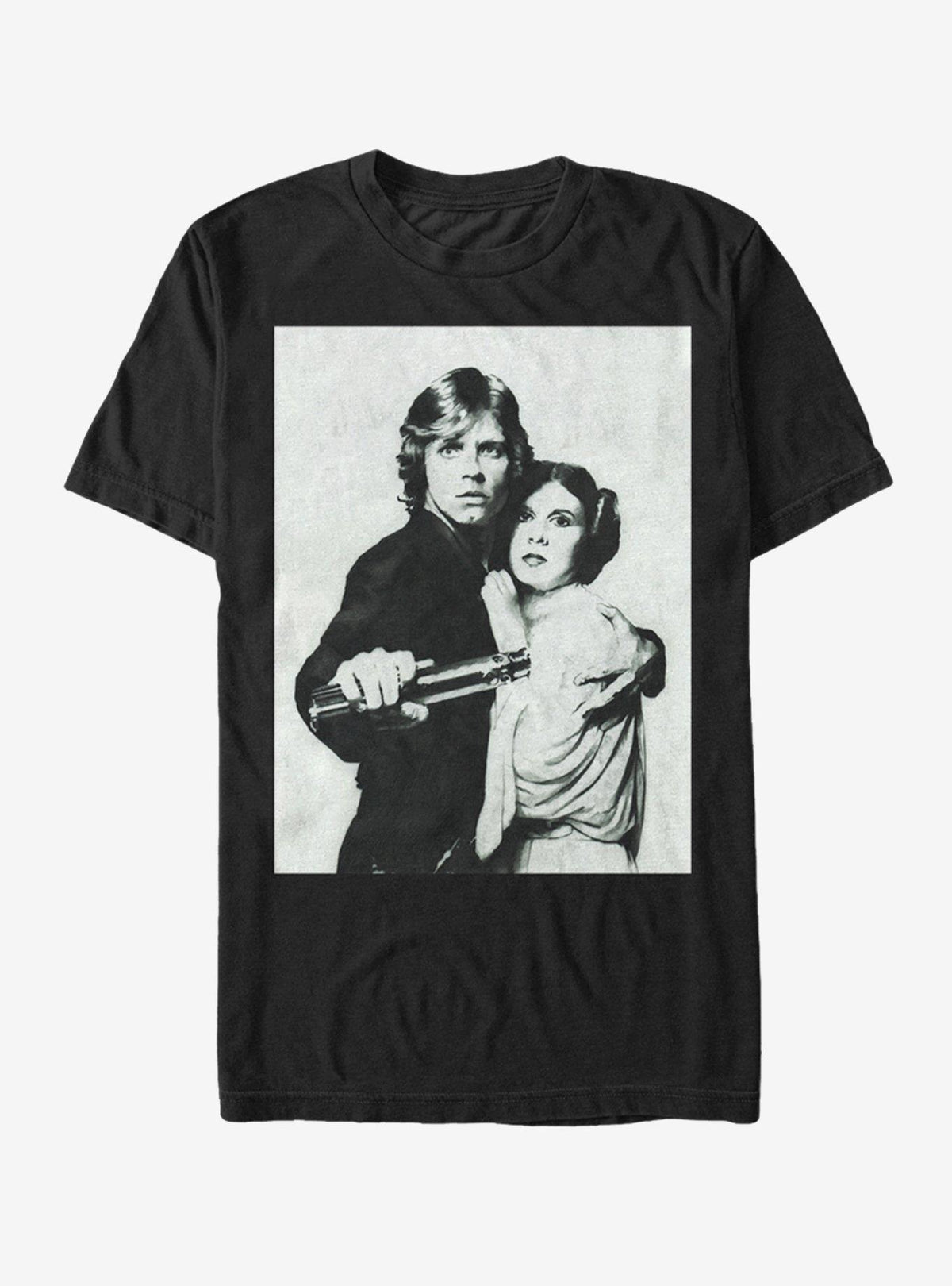 space adventure Luke and Leia Grayscale T-Shirt