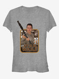 space adventure Retro Rey and BB-8 Girls T-Shirt