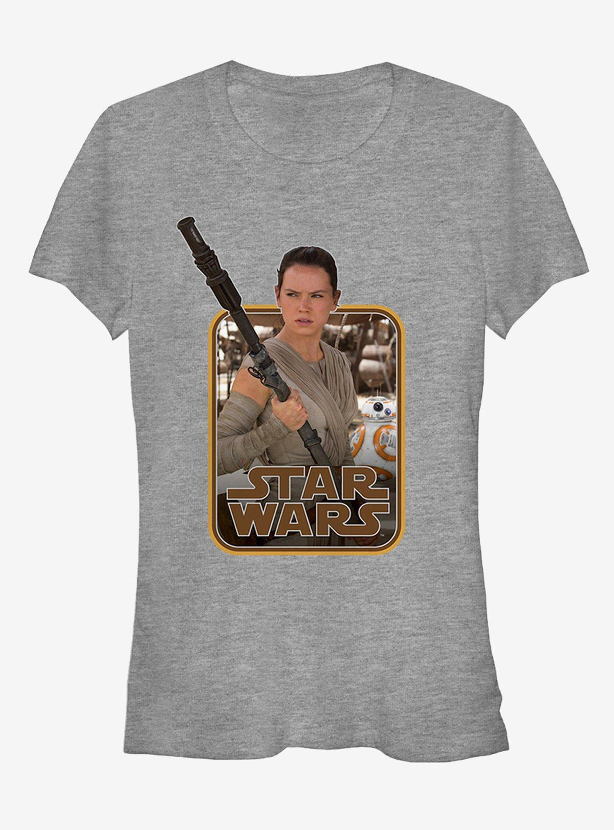 space adventure Retro Rey and BB-8 Girls T-Shirt