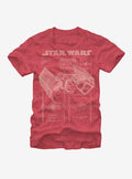 space adventure TIE Fighter Blueprint T-Shirt 2