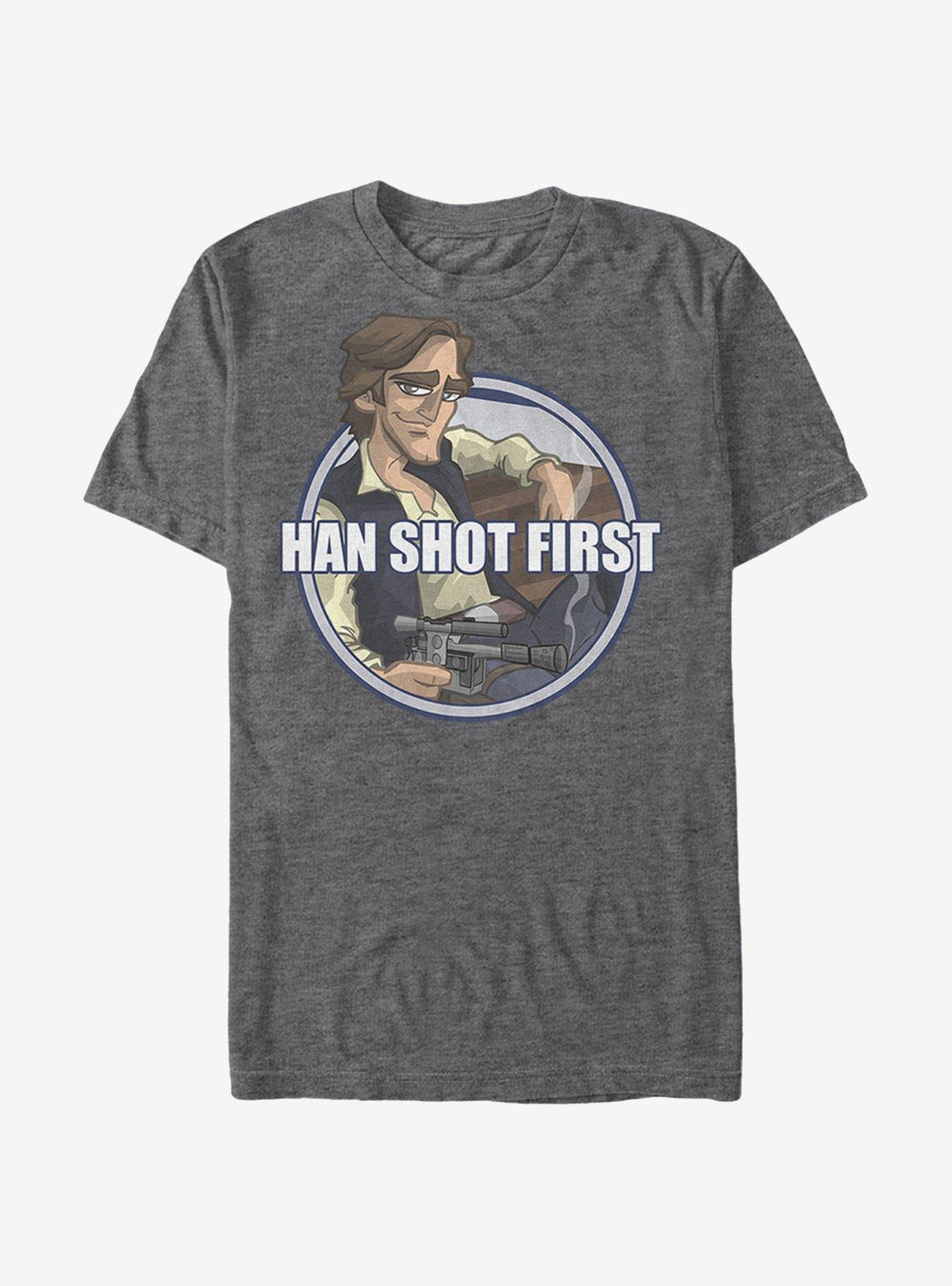 space adventure Han Shot First Cartoon T-Shirt