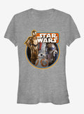 space adventure Retro The Force Awakens Droids Girls T-Shirt