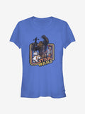 space adventure Retro Chewbacca and Poe Dameron Girls T-Shirt