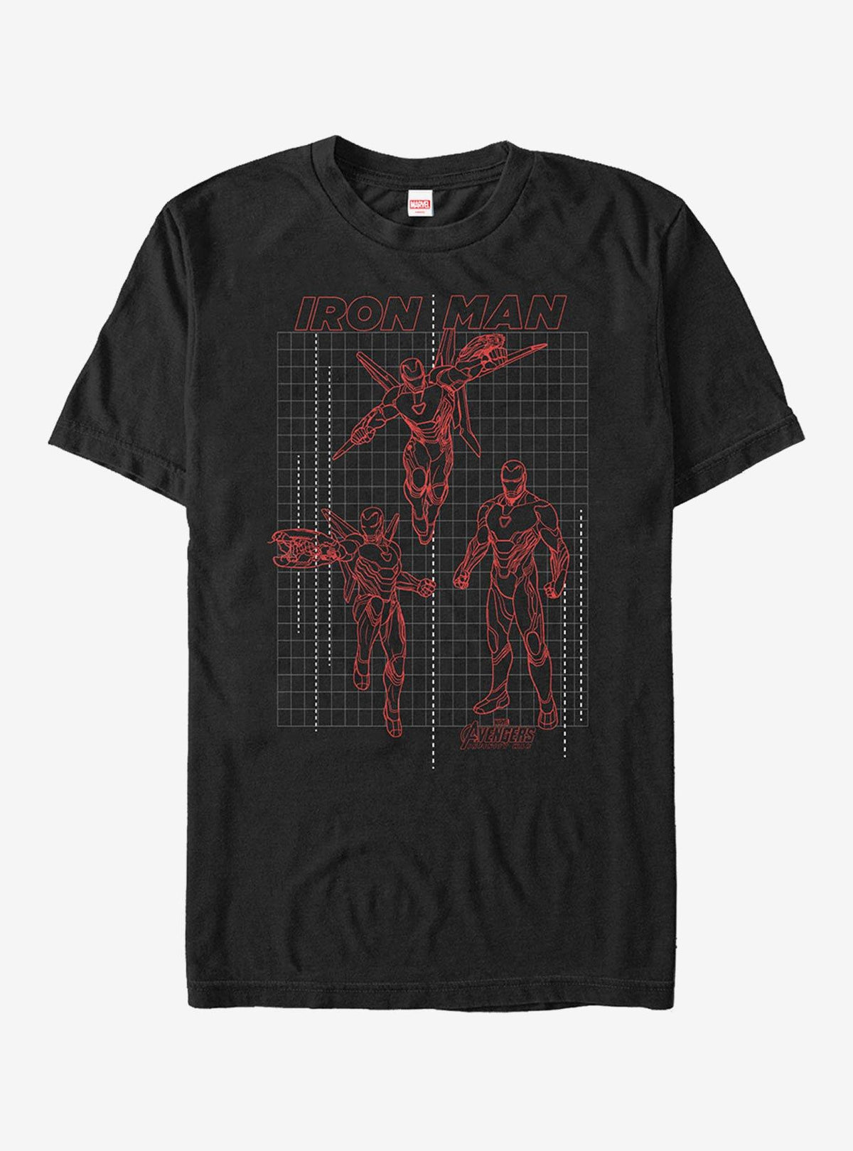 Avengers Infinity War Iron Man Grid T-Shirt