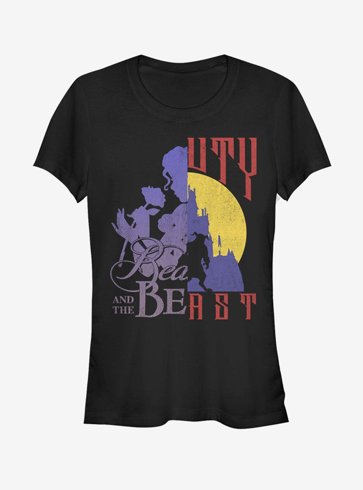 Beauty And The Beast Split Image Girls T-Shirt