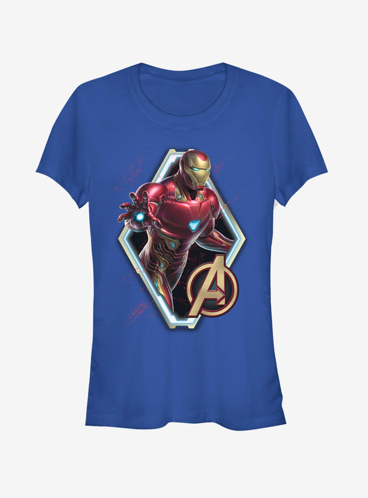 Avengers Endgame Iron Man Sun Girls Royal Blue T-Shirt