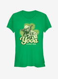 space adventure Yoda Lucky Retro Girls T-Shirt