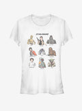 space adventure Retro Character Cast Girls T-Shirt
