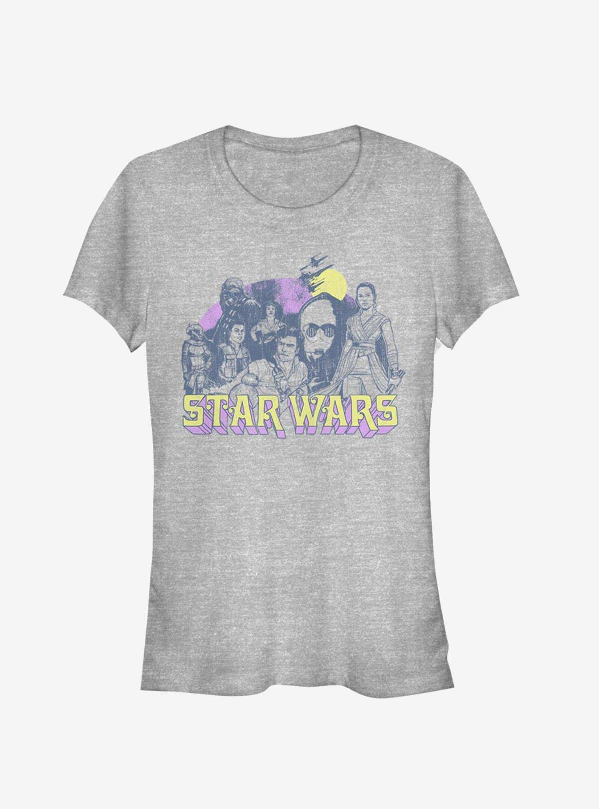 space adventure Episode IX The Rise Of Skywalker Retro Rebel Girls T-Shirt