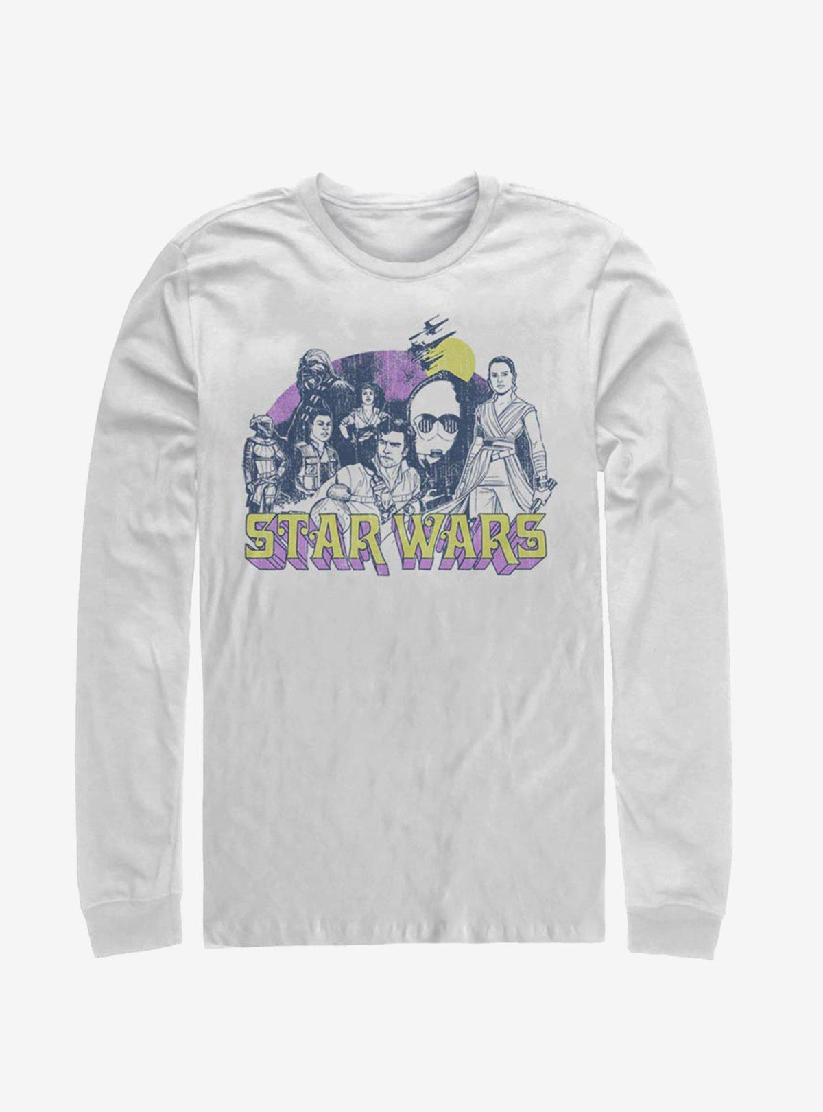 space adventure Episode IX The Rise Of Skywalker Retro Rebel Long-Sleeve T-Shirt