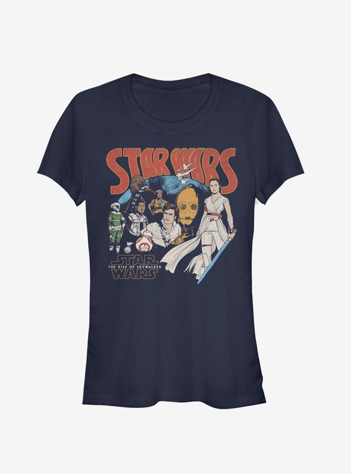 space adventure Episode IX The Rise Of Skywalker Retro Buddies Girls T-Shirt