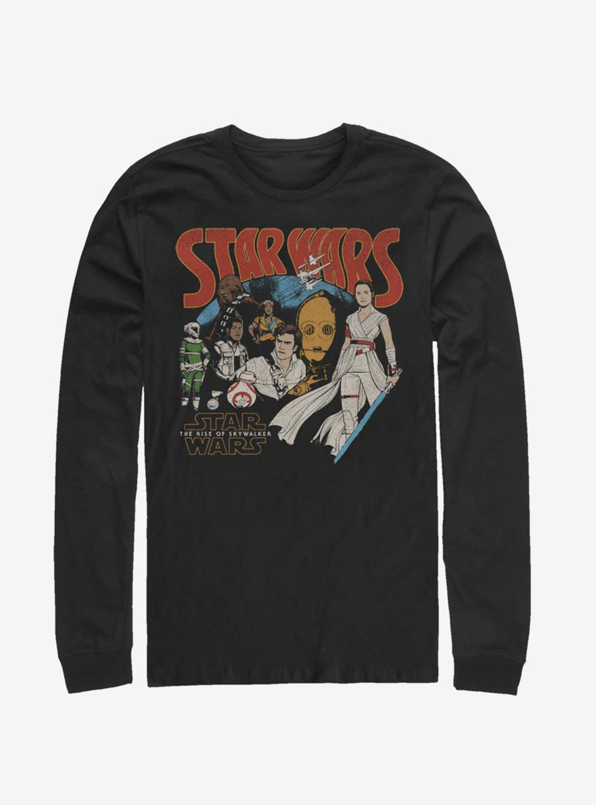 space adventure Episode IX The Rise Of Skywalker Retro Buddies Long-Sleeve T-Shirt