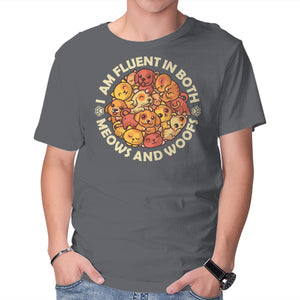 Fluent In Meows And Woofs Apparel Premium Print