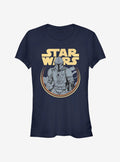 space adventure The Mandalorian The Child Retro Mando Girls T-Shirt