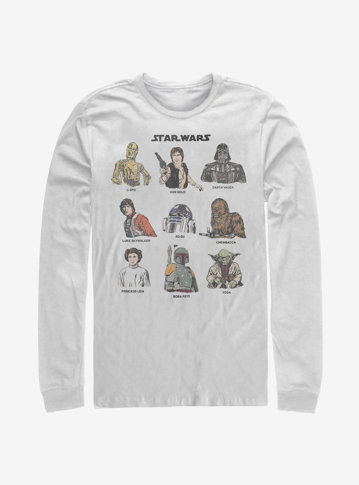 space adventure Retro Long-Sleeve Character Cast Long-Sleeve T-Shirt