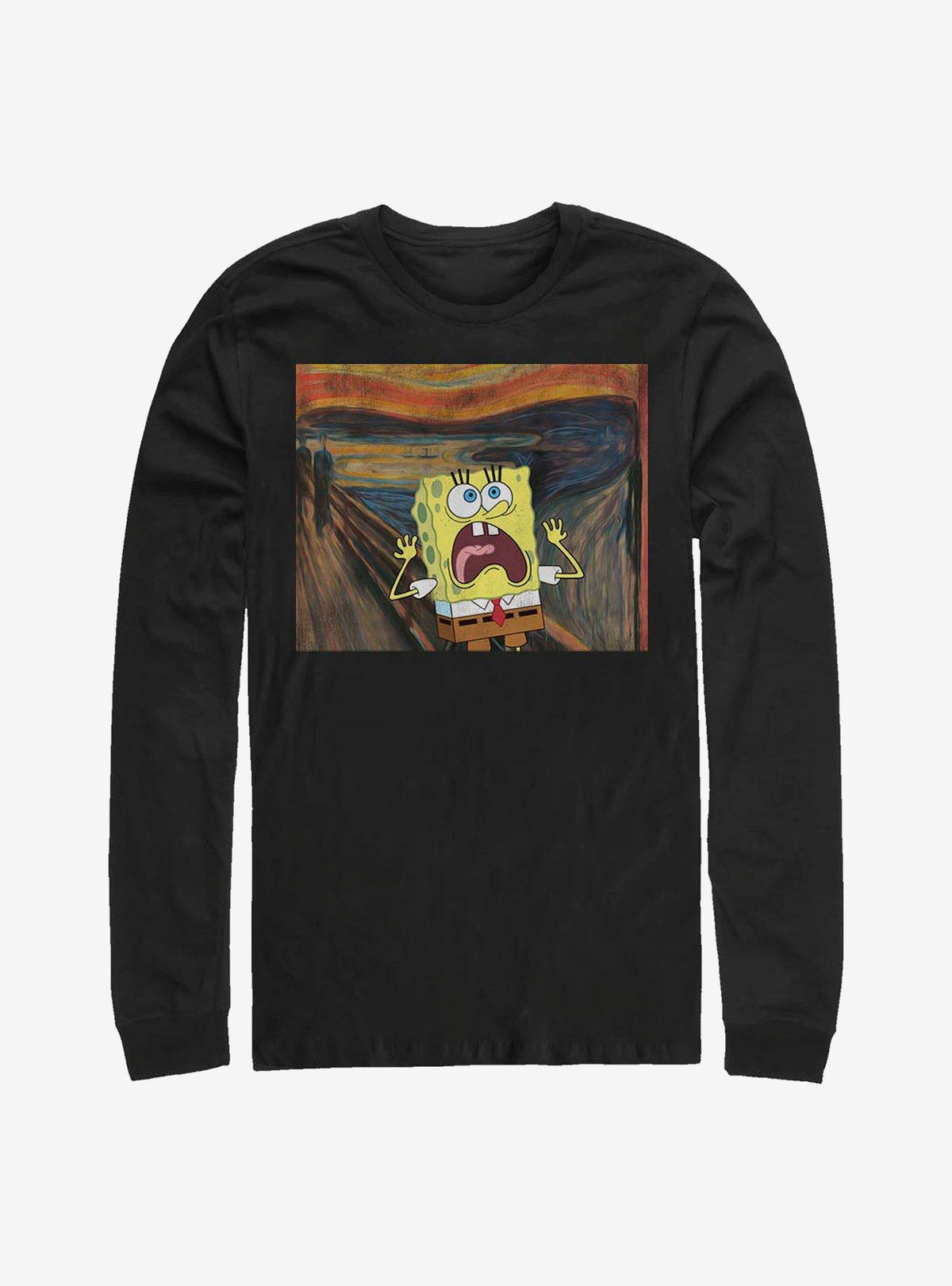 cartoon sea sponge cartoon sea sponge Scream Long-Sleeve T-Shirt