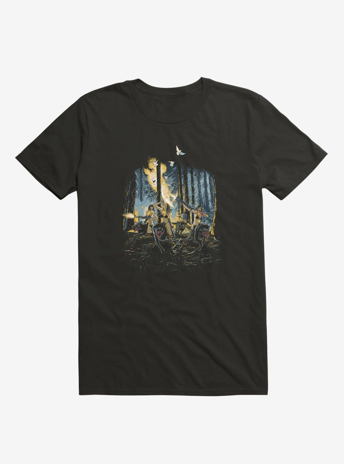 Hot Chicks On Wolves T-Shirt