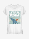 space adventure Episode V The Empire Strikes Back AT-AT Attack Minimalist Poster Girls T-Shirt