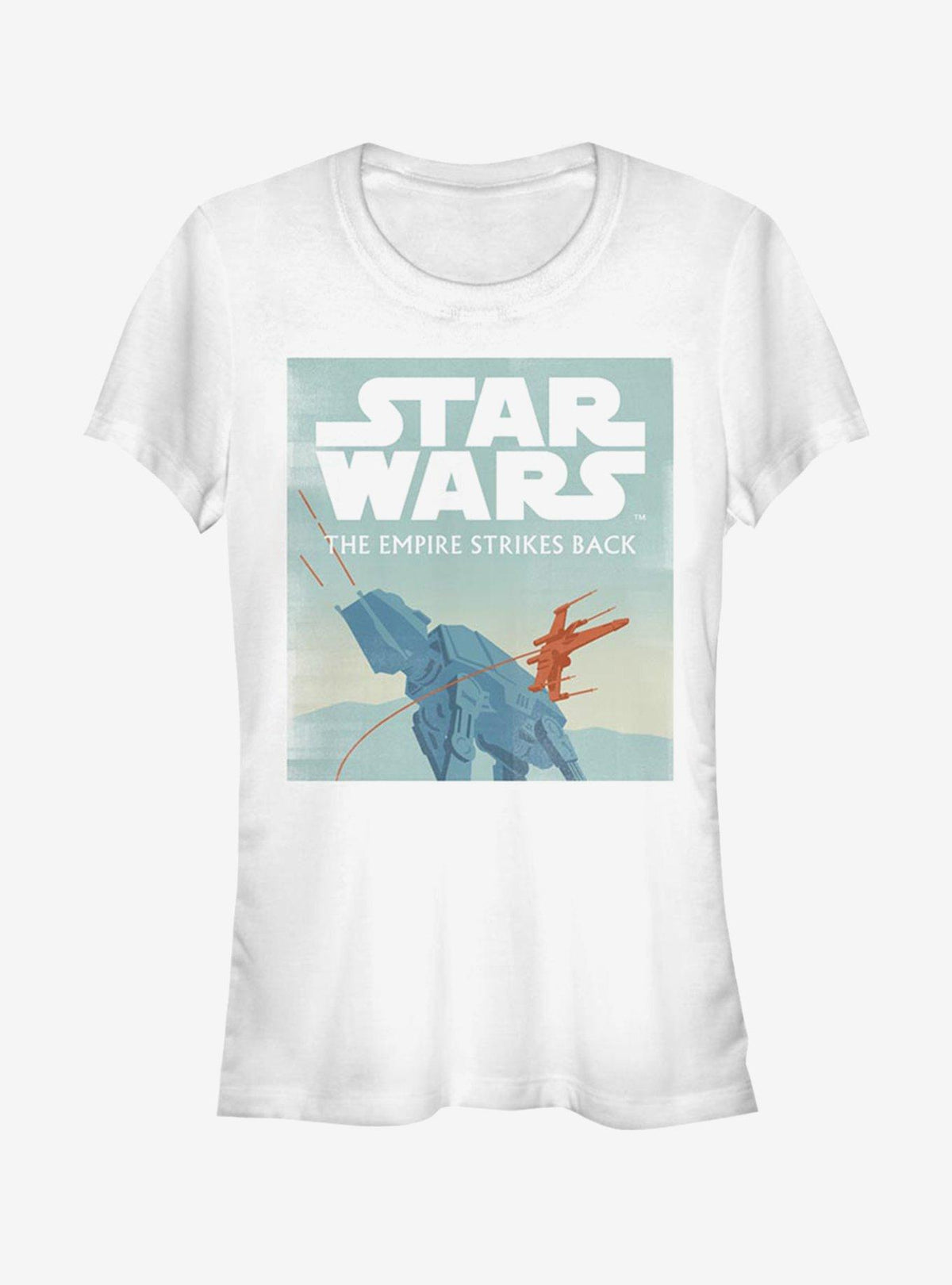 space adventure Episode V The Empire Strikes Back AT-AT Attack Minimalist Poster Girls T-Shirt