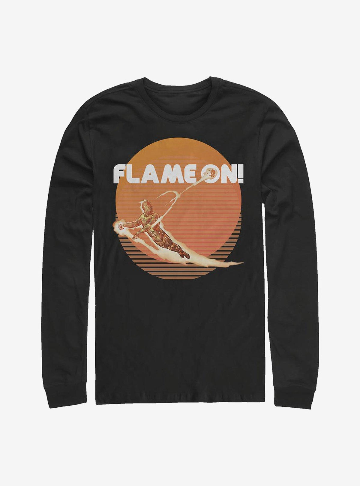 Fantastic Four Retro Flame Long-Sleeve T-Shirt
