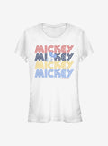 Mickey Mouse Retro Stack Girls T-Shirt