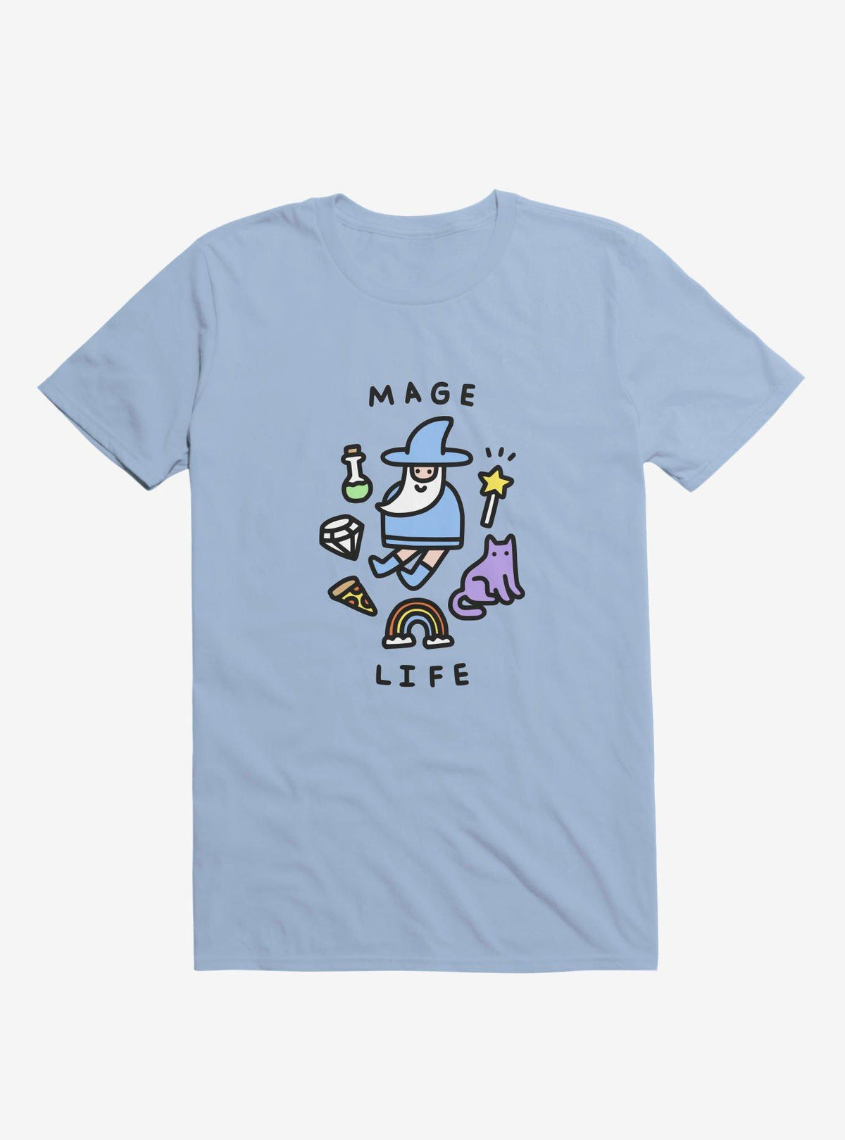 Mage Life Wizard Light Blue T-Shirt