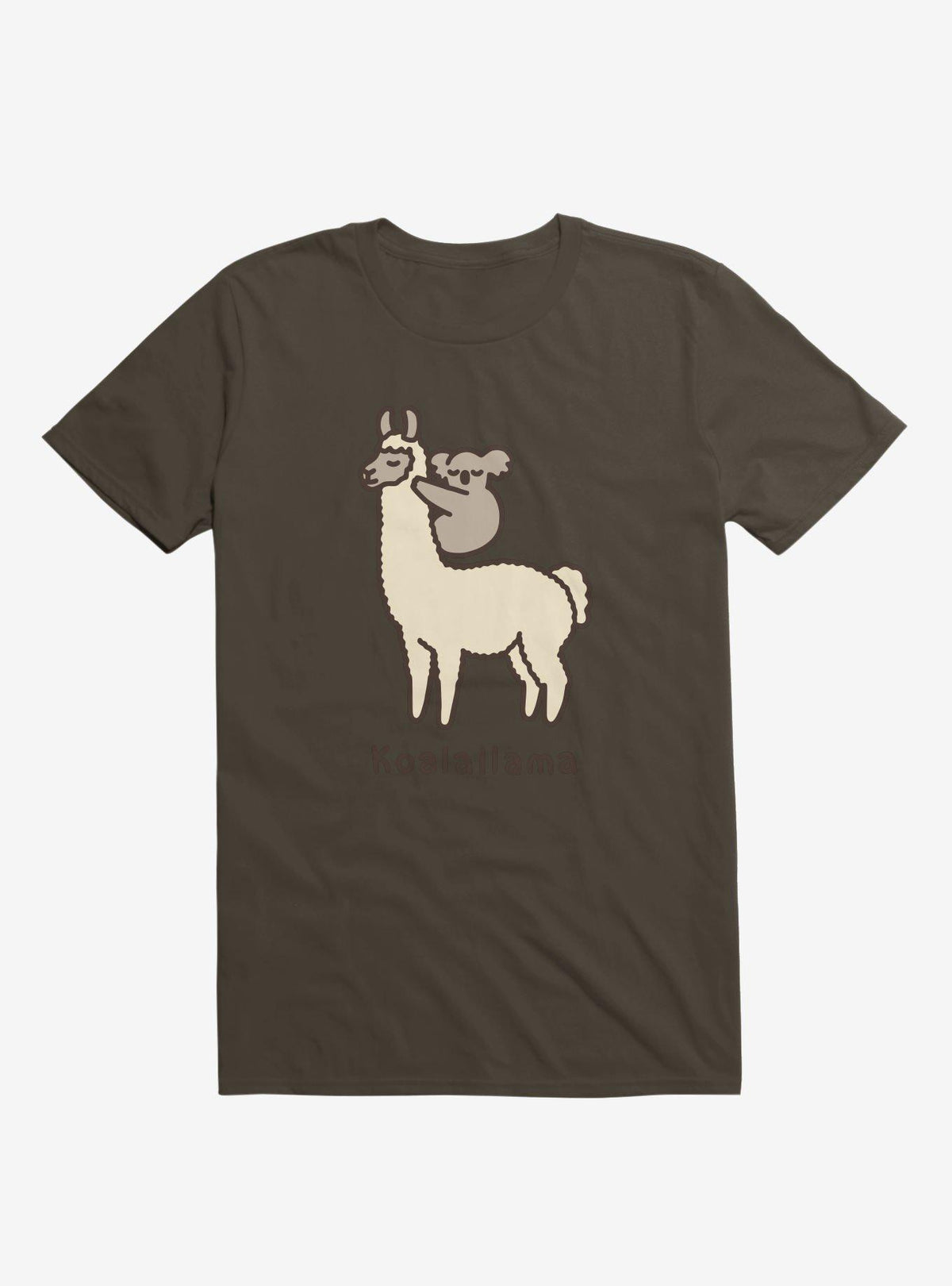 Koalallama Koala And Llama Brown T-Shirt