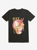 Cat Noodles Black T-Shirt