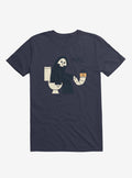 Grim Reaper Oops Pooper Navy Blue T-Shirt