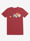 Sports Balls Playing Hide And Seek Red T-Shirt