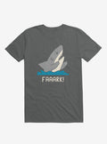 Moody Shark Faaark Charcoal Grey T-Shirt