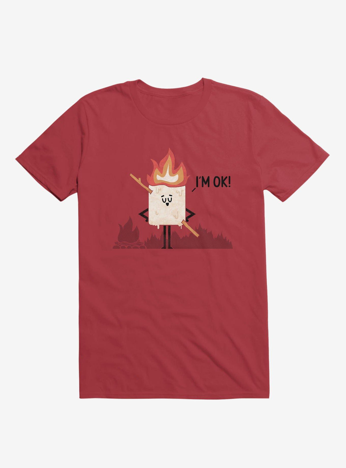 I'm OK Campfire S'more Red T-Shirt