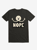 Thumbs Up Face Nope Sign Black T-Shirt