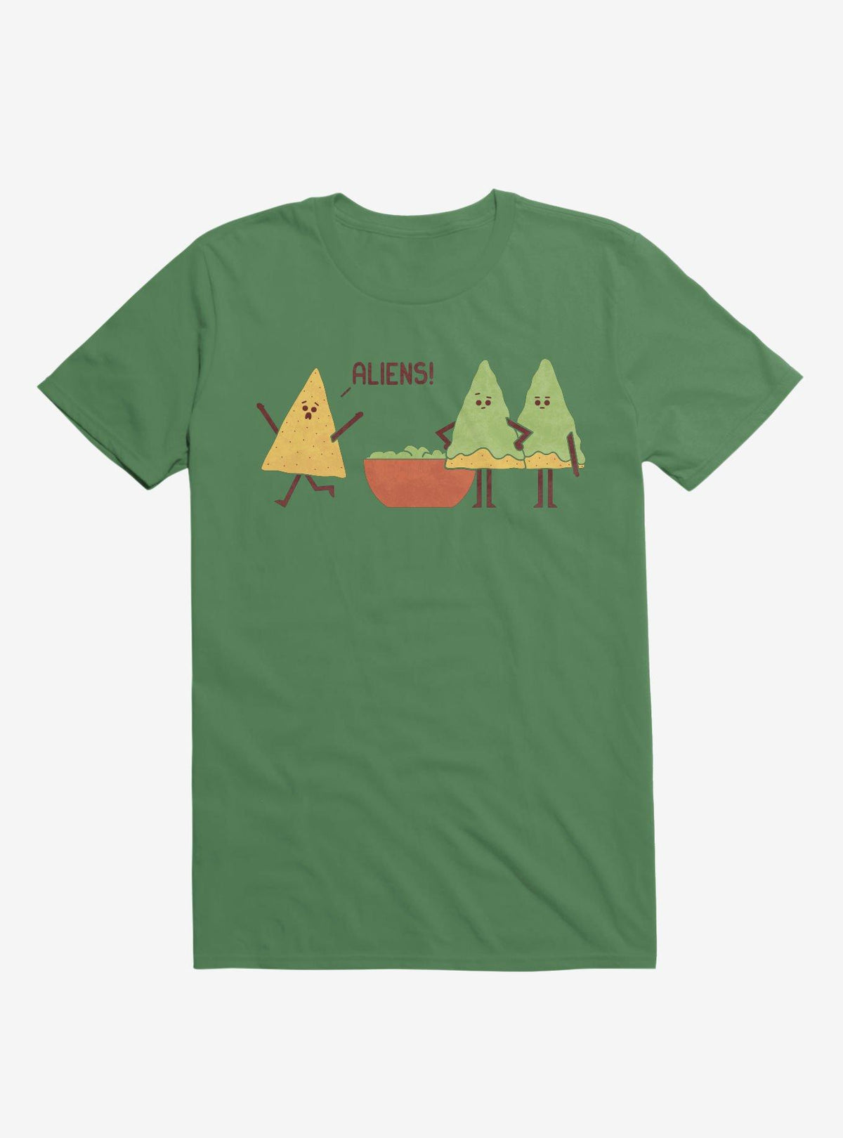 Aliens Chip Guacamole Dip Irish Green T-Shirt