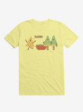 Aliens Chip Guacamole Dip Corn Silk Yellow T-Shirt