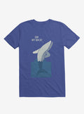 Bad Back Whale Oh My Back Royal Blue T-Shirt