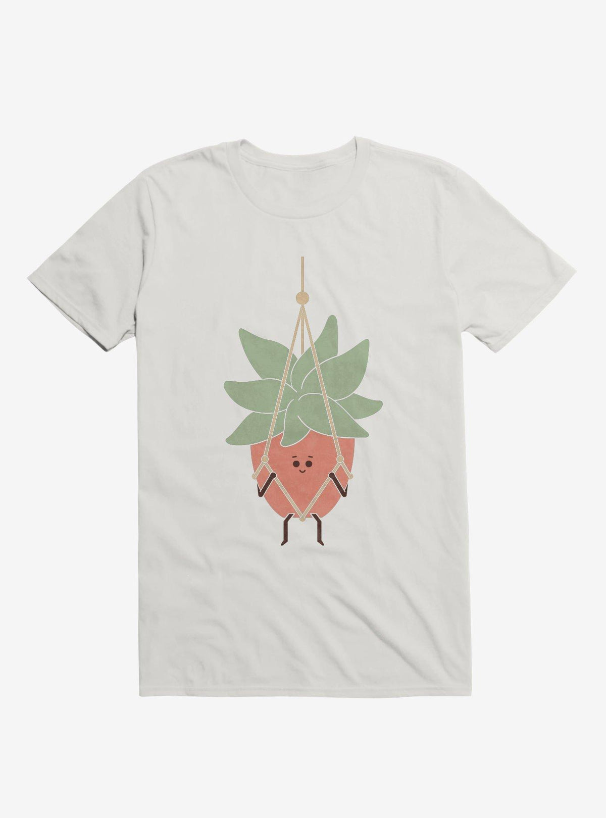 Hang In There House Plant White T-Shirt