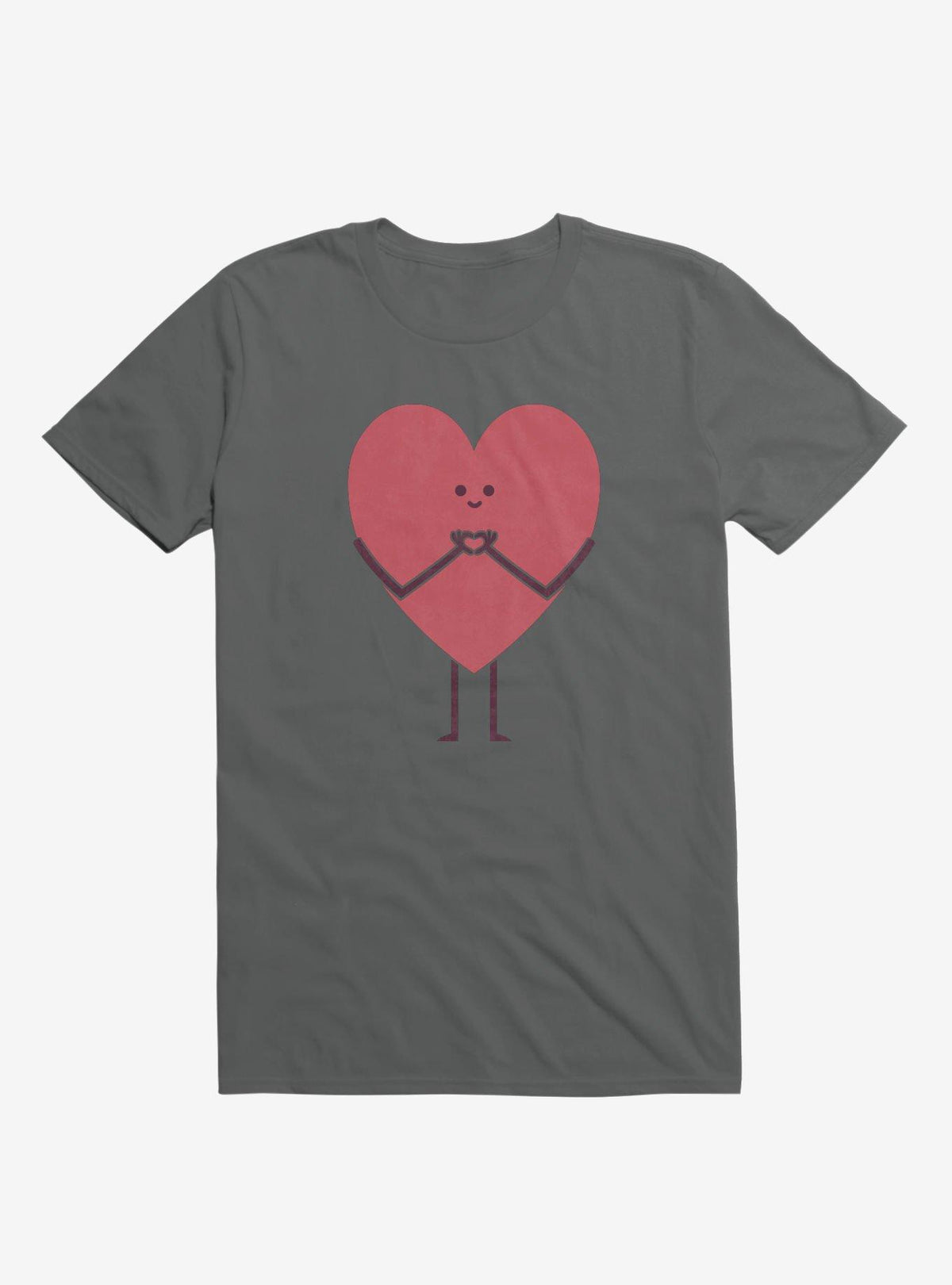 Heart Making Heart Hands Charcoal Grey T-Shirt