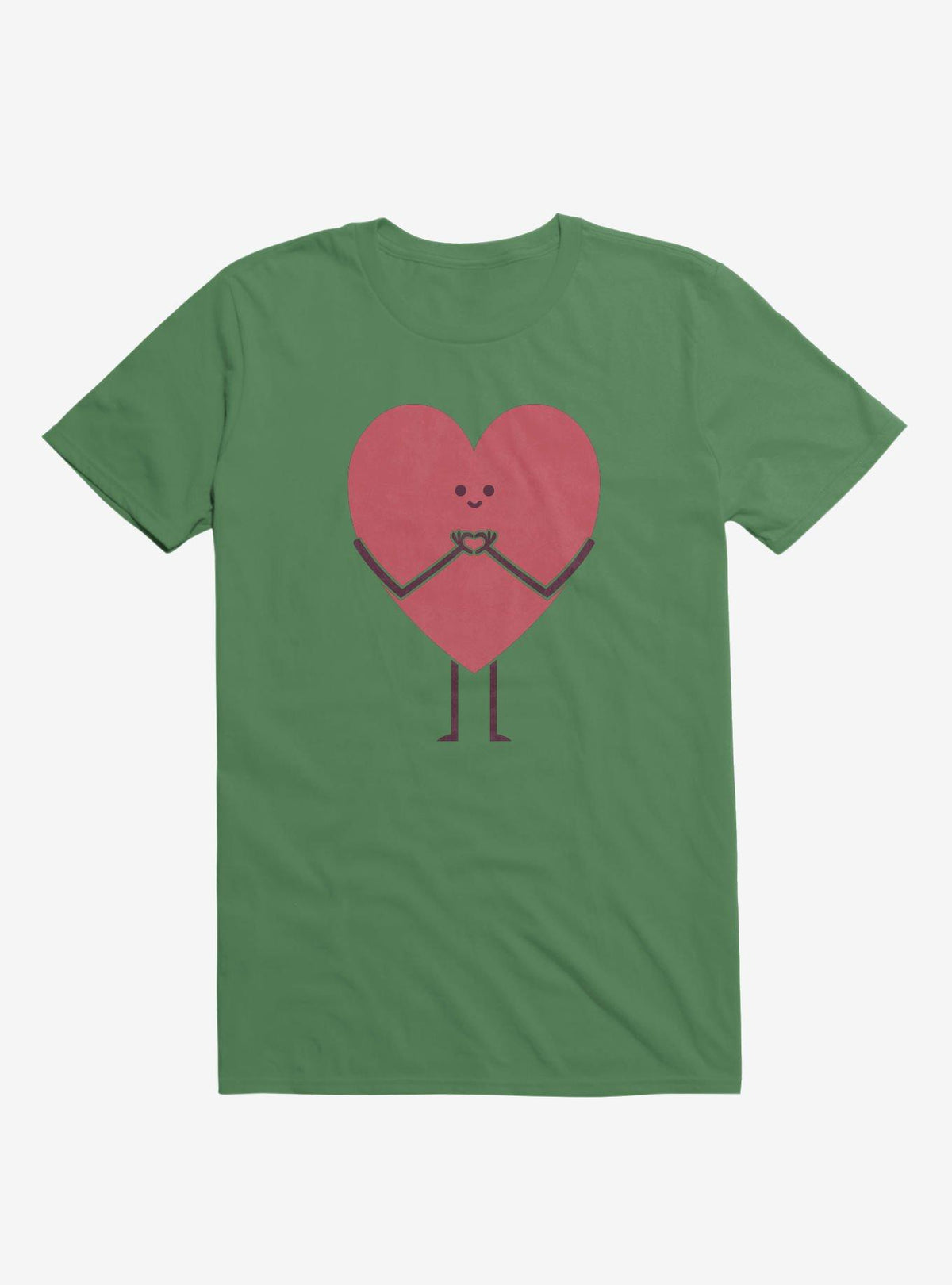 Heart Making Heart Hands Irish Green T-Shirt
