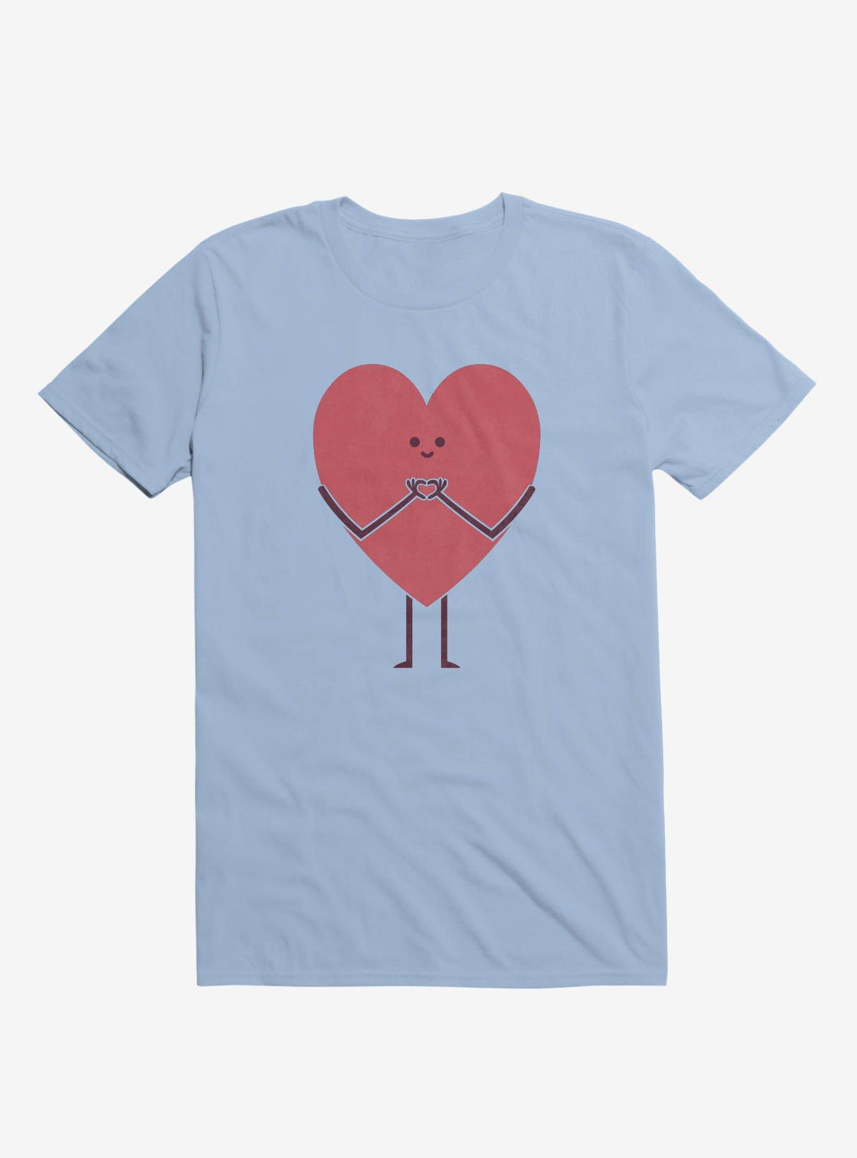 Heart Making Heart Hands Light Blue T-Shirt