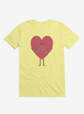 Heart Making Heart Hands Corn Silk Yellow T-Shirt
