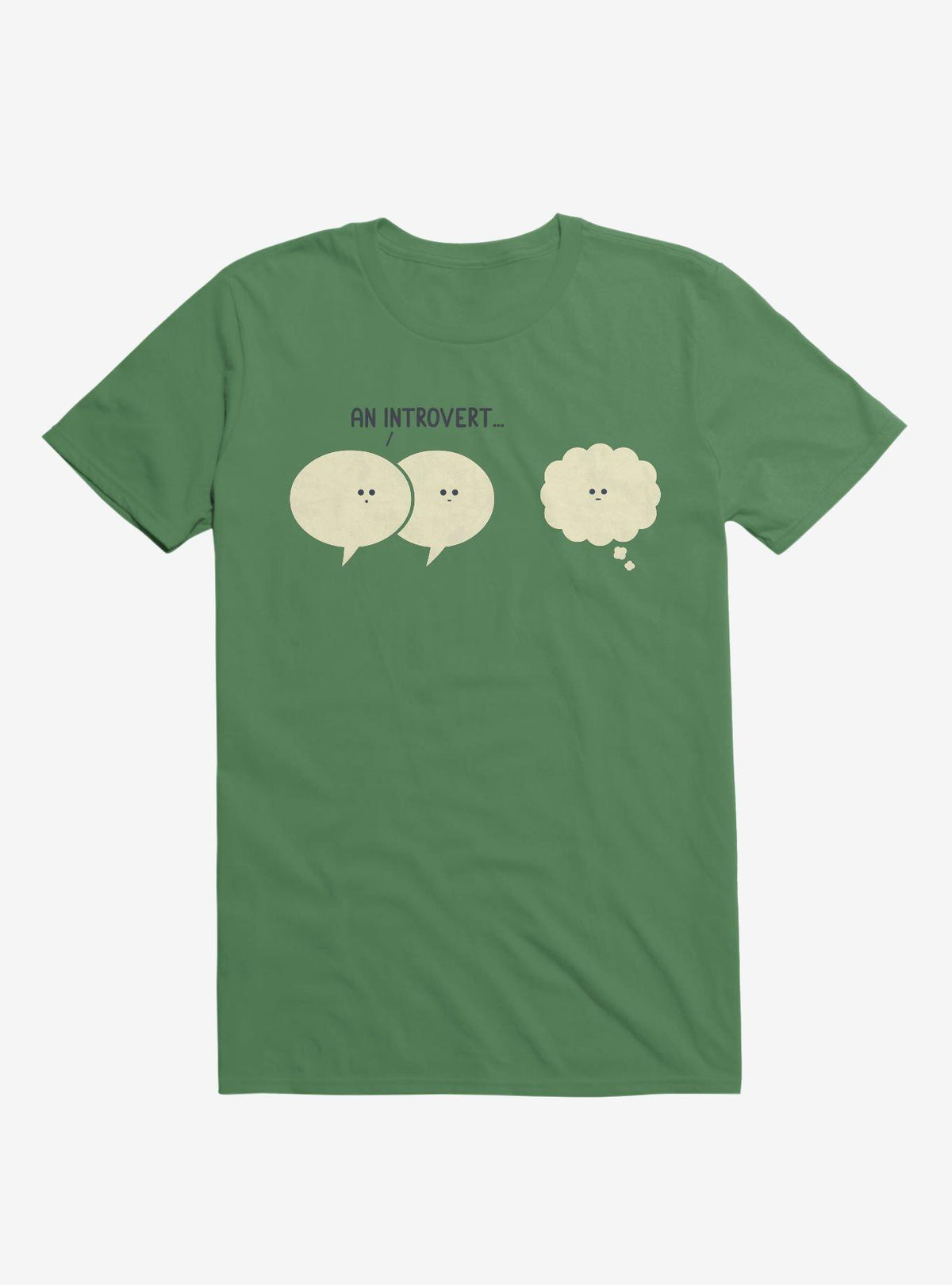 An Introvert Speech And Thought Bubbles Irish Green T-Shirt