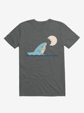 Shark Moon Bite Charcoal Grey T-Shirt