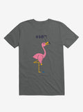 Ouch Flamingo Charcoal Grey T-Shirt