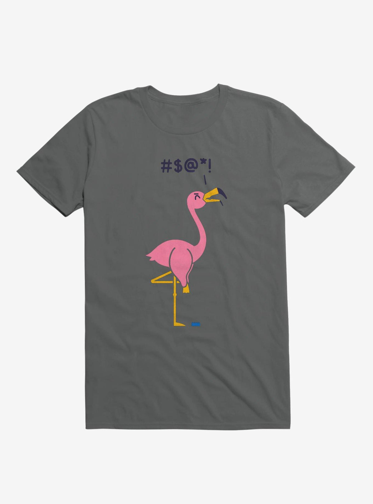 Ouch Flamingo Charcoal Grey T-Shirt