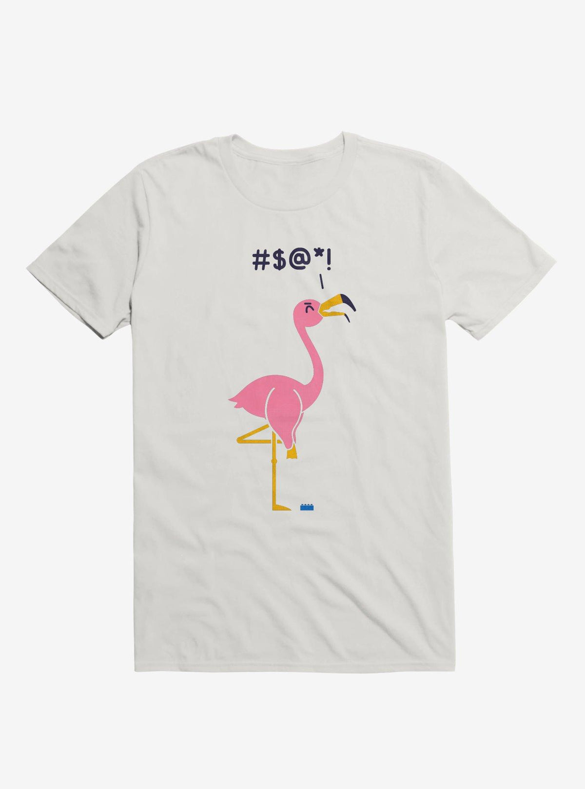 Ouch Flamingo White T-Shirt