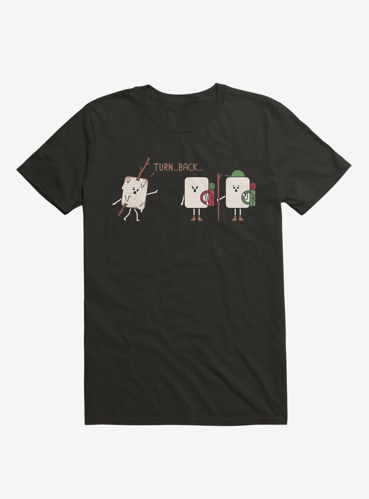 Turn Back Marshmallow Warning Black T-Shirt