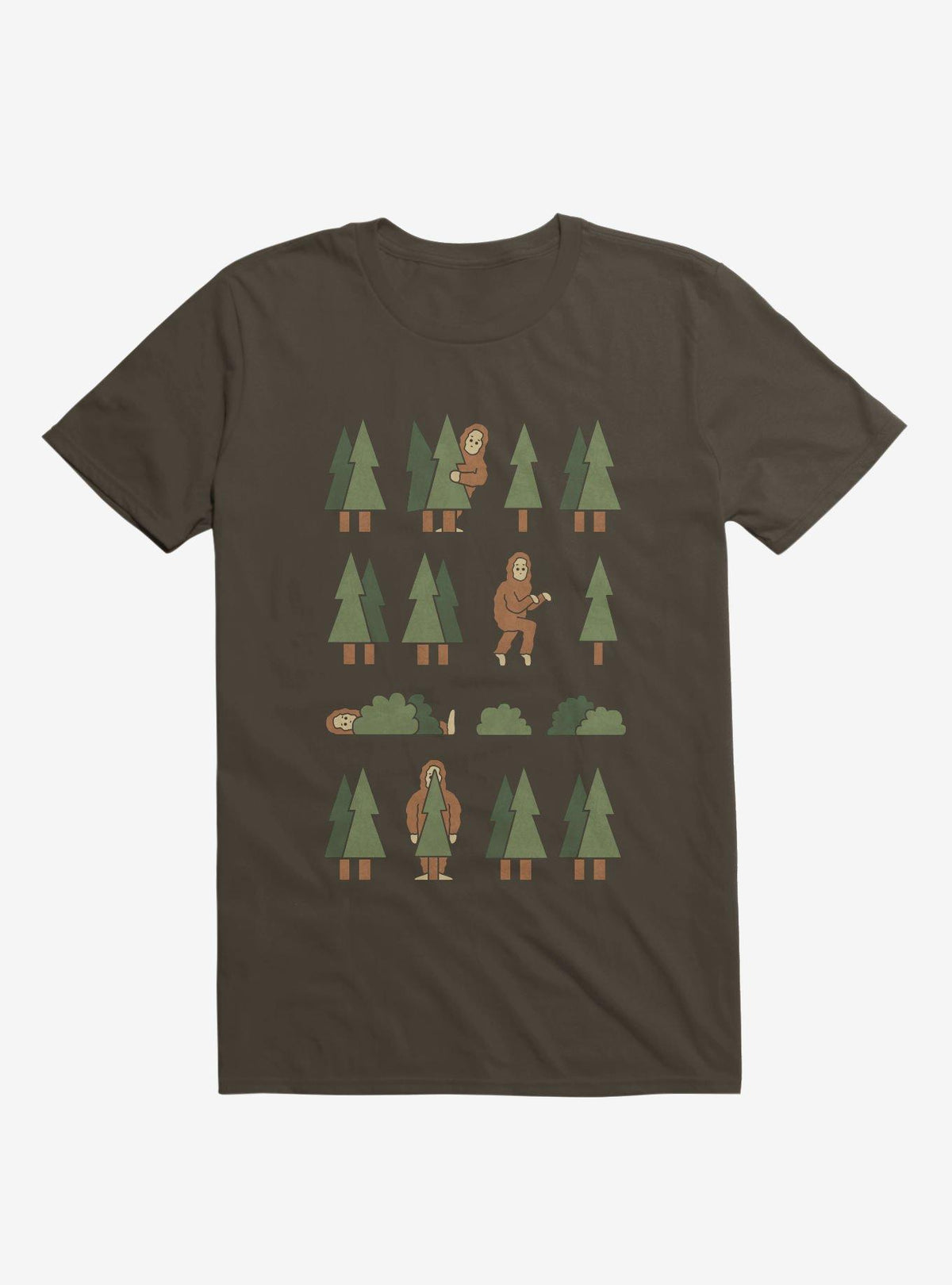 Bigfoot Forest Brown T-Shirt