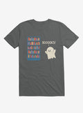 Booooks Ghost Book Library Lover Charcoal Grey T-Shirt